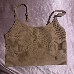 Aerie Ribbed Tan Tank Top